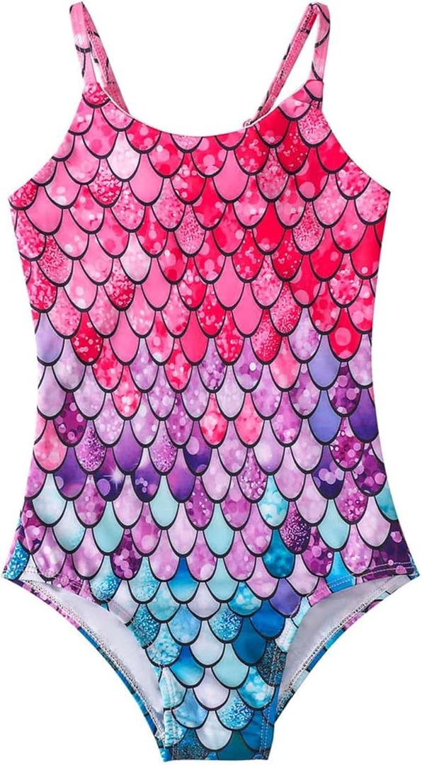 Girls Swimming Costume One Piece 100-110 cm Swimsuit Kids Bathing Suit Mermaid Swimwear, M
