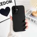 NITITOP Compatible with iPhone 16 Plus Case Cute Aesthetic Little Polka Dots Pattern Design for Women Men Girls Soft TPU Shockproof Stylish Full Camera Protective Phone Cover - Black