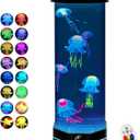 Lightahead LED Fantasy Jellyfish Lamp with Color Changing Light Effects. A Sensory Synthetic Fish Tank Aquarium Mood Lamp. Large (15 Inches Tall)