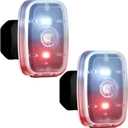 Mudder Running Lights for Runners Rechargeable LED Safety Lamps USB Rechargeable Clip on Strobe Bicycle Tail Lamps with 5 Modes Flashing Bike Lights for Night Riding Walking Hiking Pet Dog