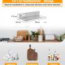Stainless Steel Wall Shelf 8.6"x16" 50LB, 2 Packs L-Shaped Commercial Wall Mount Floating Shelving for Kitchen, Restaurant, Home