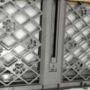 MYPET North States Paws Portable Pet Gate: 26-40" Wide. Pressure Mount. No Tools Needed. Made in USA, 23" Tall, Expandable, Durable Dog Gates for Doorways, Fieldstone Gray
