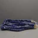 4 PCS Blue Velvet Rope - 5 Ft Crowd Control Ropes Control Hanging Stanchion Rope for Ceremonies Barrier for Parties Crowd Queue Line for Safe