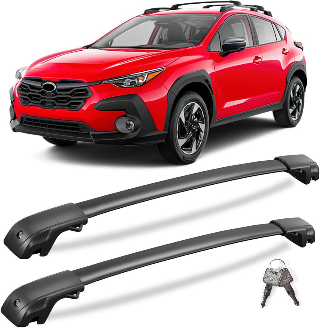 KINGGERI 300lbs Roof Rack Cross Bars Compatible with Subaru crosstrek 2024-2026 Limited/Premium/Sport (Not for Wilderness) with Raised Side Rails, Lockable Aluminum Roof Rails Crossbars Luggage