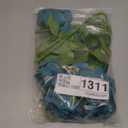 IUKnot Teal Artificial Rose 10pcs Open Flower Bouquet Faux Rose Stems Turquoise Blue Roses for Wedding Arrangement, Bridal Bouquet, Centerpiece, Fake Faux Silk Flowers