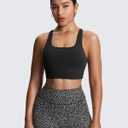 Aoxjox Women's Workout Sports Bras High Impact Fitness Training Gym Khloe Bra Yoga Crop Tank (Black, S)