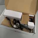 Goldenwarm Black Front Door Handle, Door Handle Exterior, Single Cylinder Front Door Handle Only, Matte Black Front Door Handle No Lock