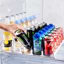 Drink Organizer for Fridge, Soda Can Dispenser for Refrigerator, Automatic Drink Dispenser for Fridge Holds up to 25 Cans, 4 Row
