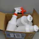 Gerrii 12 Pcs Plastic Spray Bottles with Adjustable Nozzle and Label for Cleaning 24 oz Anti Leak HDPE Spraying Bottles Empty Water Squirt Bottle (Red)