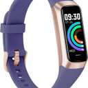 Fitness Tracker with 24/7Heart Rate, Blood Pressure, Sleep Tracking, Calorie, Activity Tracker with 1.1" AMOLED Color Screen, Waterproof Step Tracker for Android iPhones Women Men (Deep Purple)