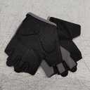 Sunnex Gym Gloves - Fingerless, Breathable Workout Gloves for Weightlifting, Cycling & More (Large, JS-GREY)