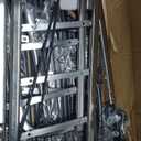Amazon Basics 50-Pair Shoe Rack Organizer, Portable Rolling with Locking Wheels, Free Standing, 35.8 x 14.6 x 59.5 inches, Chrome