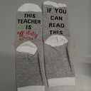 If You Can Read This This Socks For Women Teacher Off Duty Gift Socks, Gray