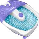 Conair Soothing Pedicure Foot Spa Bath with Soothing Vibration Massage, Deep Basin Relaxing Foot Massager with Jets, Blue/White (1 Count (Pack of 1), Purple)