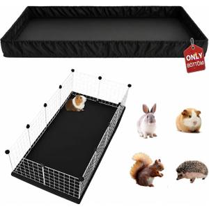 PJYuCien Guinea Pig Cage Liner, Washable Waterproof Base, C&C Cage Bottom Pad, Elastic Cord, Reusable Pad for Rabbits Chinchillas Hedgehogs Ferrets Small Animals, 24"x48"(Not Include Cage)
