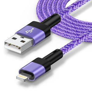10FT iPhone Fast Charger Cord Compatible with iPhone 14 13 12 11 Pro Max XR XS X 8 7 6 Plus SE,iPad Pro Air Mini,iPod,3.1A 10 Foot Long Cord Appl e Charger iPhone Fast Cable Car Cord Nylon Braided
