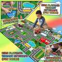 HBUFBUQ Car Rug 3x5 - Kids Playmat Rug - Educational Town City Map Carpet