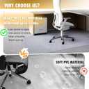BesWin Office Chair Mat for Carpet, 36" x 48" Heavy Duty Hard Material Computer Chair Mat, Slip Resistant Under Desk Carpeted Floor Protector Mat for Office Chair, Smooth Glide, Ship Flat