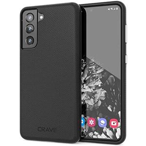 Crave for Galaxy S21 Case, Shockproof Protection Dual Layer Case for Samsung Galaxy S21, S21 5G (6.2 inch) - Black