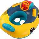 Cute Child Kids Inflatable Pool Float PVC Summer Swim Float Air Bed Lake Boat Swimming Floats with 2 Handles Surfing Raft Bodyboard Floating Mattress Seat Swim Ring for Girls Boys 1-5 Years