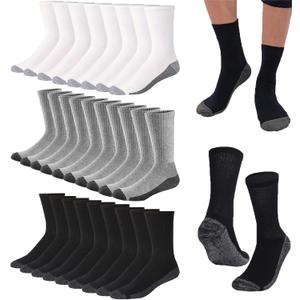 20 Pairs Crew Athletic Socks for Men Moisture Wicking Cushion Crew Socks for Sport Running Traveling