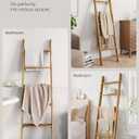 Blanket Ladder Decorative Farmhouse for The Living Room, 5-Tier Ladder Shelf, Ladder Rack for Storage and Decor, Wood