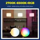 Lightinginside Smart Light Bulbs 6 Pack, Smart Bulb Works with Alexa/Google Home/SmartLife, CRI>90, RGBCW Color Changing LED Light Bulbs, 2.4G WiFi Bluetooth A19 E26 Bulb, No Hub Required, ETL Listed