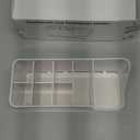 Toothbrush Holder for Bathroom Organizer with Diatom mud Board Detachable 8 Slots Kids Electric Toothbrush Holder and Toothpaste Stand for Countertop Accessories Storage (White)