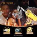 Money Gun Shooter RUVINCE Gold Money Gun for Movies that Look Real, Prop Gun Make it Rain, Handheld Cash Gun for Game Movies Party