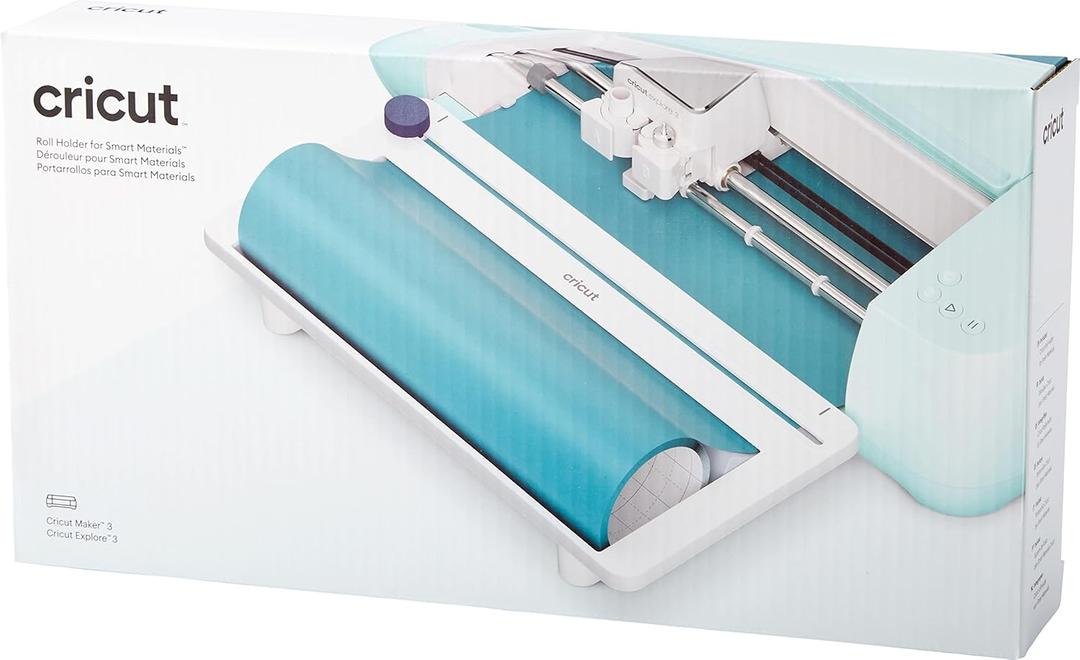 Cricut Roll Holder -with Built in Trimmer  Perfect for Clean Precise Cuts of Cricut Smart Vinyl and Heat Transfer Vinyl Iron On  Compatible with Cricut Maker 3 and Cricut Explore 3