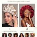YANIBEST Silk Bonnet Satin Bonnet for Sleeping Women Men, Adjustable Double Layer Hair Bonnet for Curly Braids Reduce Frizz, Black