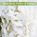 Artflower 4Pcs Real Touch Hydrangea Artificial Flowers, 22.5'' White Full Latex Faux Hydrangea Flowers for Home Floral Arrangements Wedding Bouquets Kitchen Table Centerpiece Decorations
