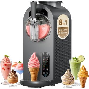 Alcarin 2 in 1 Slushie Machine & Soft Serve Ice Cream Maker Machine
No Ice Needed, 8 Pre Sets, Frozen Drink, Protein Ice Cream, Milkshake, Frappe, Spiked, Sorbet, More for Homemade Frozen Treat