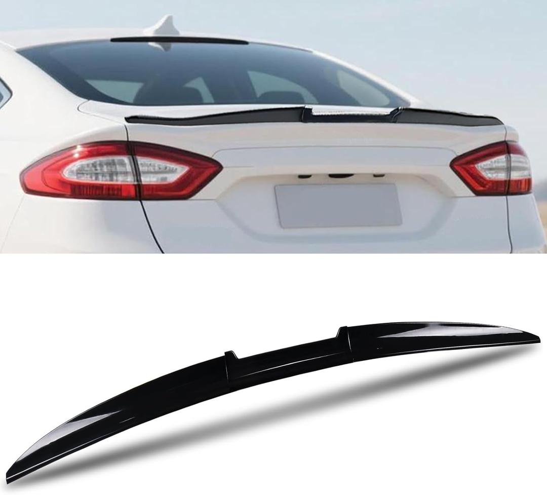 Glossy Black Truck Spoiler Fit for Ford Fusion 2013-2020Abs Material Rear Spoiler Wing Lip,Punch-Free Installation Rear Tail Wing