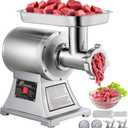 Happybuy Commercial Meat Grinder,550LB/h 1100W, 220 RPM Heavy Duty Stainless Steel Industrial Meat Mincer w/2 Blades, Grinding Plates & Meat Pusher (2 Grinding Plates)