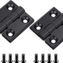 SYINE Heavy-Duty Butt Hinge Zinc Alloy Door Hinge Closet Hinge for Closet Cabinet Door,Set of 2,Black, 2'' x 2''