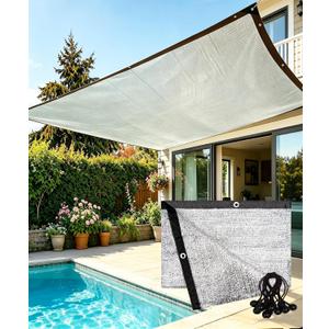 90% Sun Block Aluminum Foil Shade Cloth, Outdoor Shade Cover with Grommets | Multi-Use Privacy & Shade Solution for Patio, Garden ,Pergola Pet & Car Shade - 3FT x 6FT