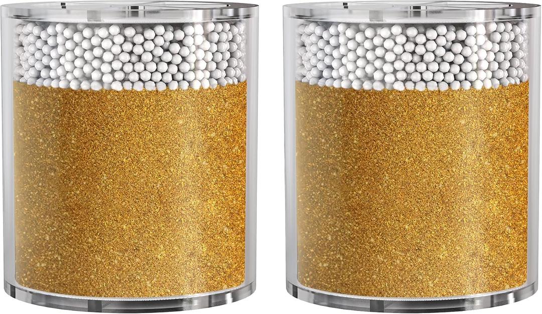 Replacement for HammerHead Showers Head Filter, High Output KDF Shower Filter, Targets Chlorine and Heavy Metals, 2 Pack
