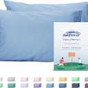 Sunflower King Pillowcases Set of 2, 100% Cotton King Size Pillow Cases 2, 2040 inches Placid Blue, Soft and Breathable