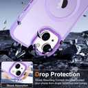 3 x Hython Case for iPhone 15 Plus Case Magnetic Translucent Matte Phone Cases 6.7" [Compatible with MagSafe] Thin Slim Fit Shockproof Bumper Hard Protective Cover for Women Men Girls, Light Purple