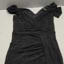 VFSHOW Womens Sexy Deep V Neck Ruched High Slit Formal Prom Maxi Dress 2023 Cold Shoulder Special Occasion Evening Long Gown (Small, Sparkly Black-c)