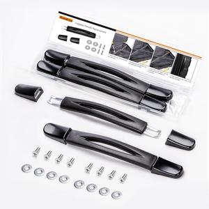 KiJoeErica 2Pcs Luggage Handle Replacement 9.06" x 0.98" Black Plastic Pull Suitcase Handle Replacement 230mm x 25mm for Luggage Suitcase Case (RB-015A)