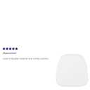Flash Furniture Soft Snow White Fabric Chiavari Chair Cushion (1 Count (Pack of 1))