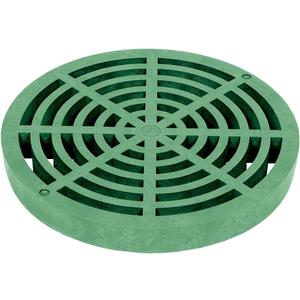 StormDrain 9" Outdoor Catch Basin Round Flat Grate Cover - Superior Strength and Durability, Green