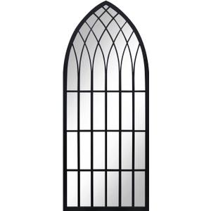 Eastwell Decorative Wall Mirrors Arched Window Mirrors Large Metal Frame Mirrors for Living Room Bedroom Entryway Bathroom Vanity, Farmhouse & Mid-Century Wall DecorBlack, 43.319.7