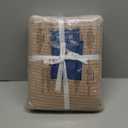 Bedsure Gentlesoft 100% Cotton Blanket Twin XL Size for College Dorm - Breathable and Soft, Waffle Weave Twin Blanket for Summer, Dorm Room Essentials, Light Brown, 66x90 inches