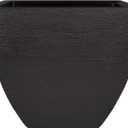 Tusco Products MSQ20BK Modern Square Garden Planter, 20-Inch, Black