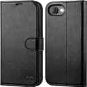 OCASE Compatible with iPhone 17e Case/iPhone 16e Wallet Case, PU Leather Flip Folio with Card Holders RFID Blocking Kickstand [Shockproof TPU Inner Shell] Phone Cover 6.1 Inch 2025, Black