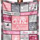Dance Recital Gifts for Girls, Dance Gifts for Girls Throw Blanket 60" x 50", Dancer Gift for Teens Little Girl, Ballet Ballerina Gift for Dance Team