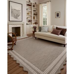 Loloi Chris Loves Julia Scottie Fog/Ivory 2'-0" x 5'-0" Accent Rug
SCO-01 Scalloped Approx. 2x5 Grey Entryway Kitchen, Plush, Playful, Hand-Tufted, Neutral, Accent Rug